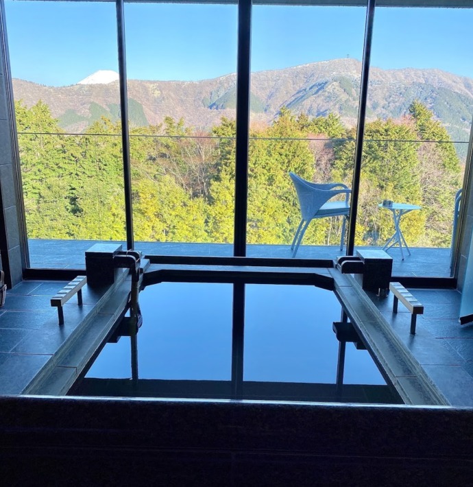 Hiramatsu 仙石原 本館 最上階 スイートルーム 客室温泉露天風呂